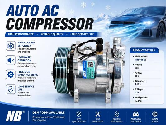 Factory Price Air Conditioning Compressor 5H09/505 Sanden 1nz 12V Auto AC Compressor R134a AC.100.565 for Universal Electric Car
